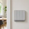 G series white four-hole single-control wall switch, exclusively for household wall socket outlets details Picture